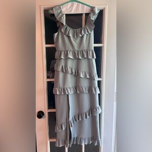 Show Me Your MuMu Silver Sage Greta Midi Dress